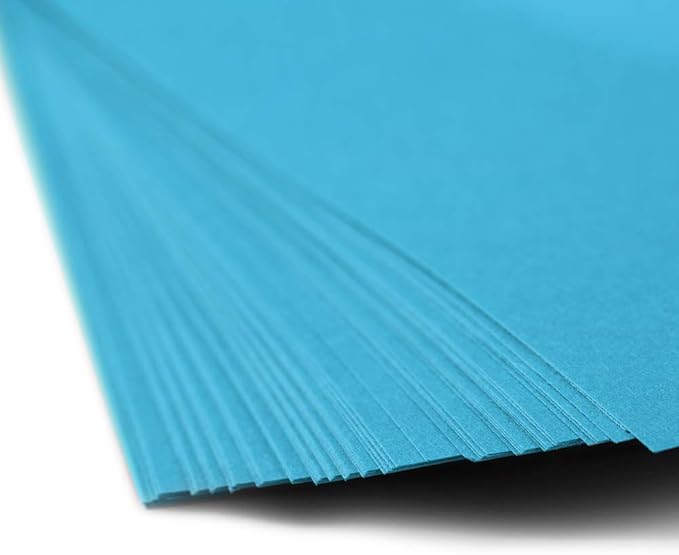 JAM PAPER Colored 24lb Paper - 90 gsm - 8.5 x 11 - Blue Recycled - 100 Sheets/Pack