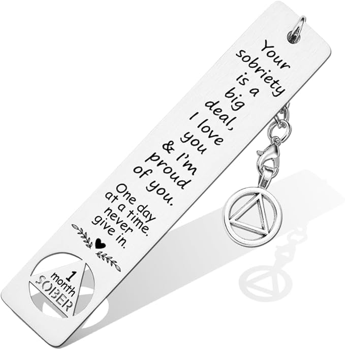 1 Month Sober Gifts for Men, Sobriety Gift for Men Women, Sober Recovery Alcoholics Recovering Gift, Sober Gifts for Loved One in Recovery, 1 Month Sober Anniversary gift-DB19