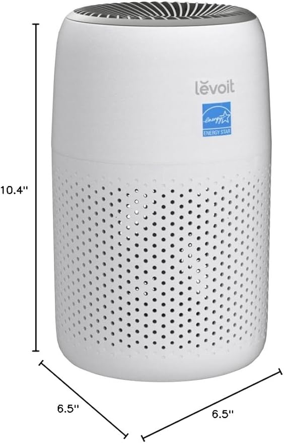 LEVOIT Air Purifiers for Bedroom Home, 3-in-1 Filter Cleaner with Fragrance Sponge for Better Sleep, Filters Smoke, Allergies, Pet Dander, Odor, Dust, Office, Desktop, Portable, Core Mini-P, White