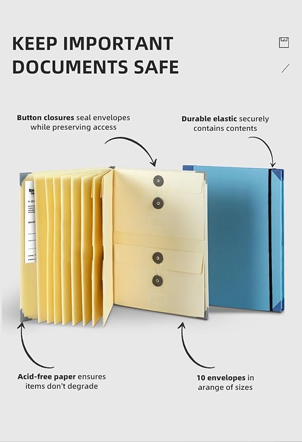 in Case I Go Missing Binder,Document Organizer with Pockets File Home School Office Supplies in Case I Go Missing Binder, Cute Folder for Record Key Personal Information, Estate Planning (Blue)