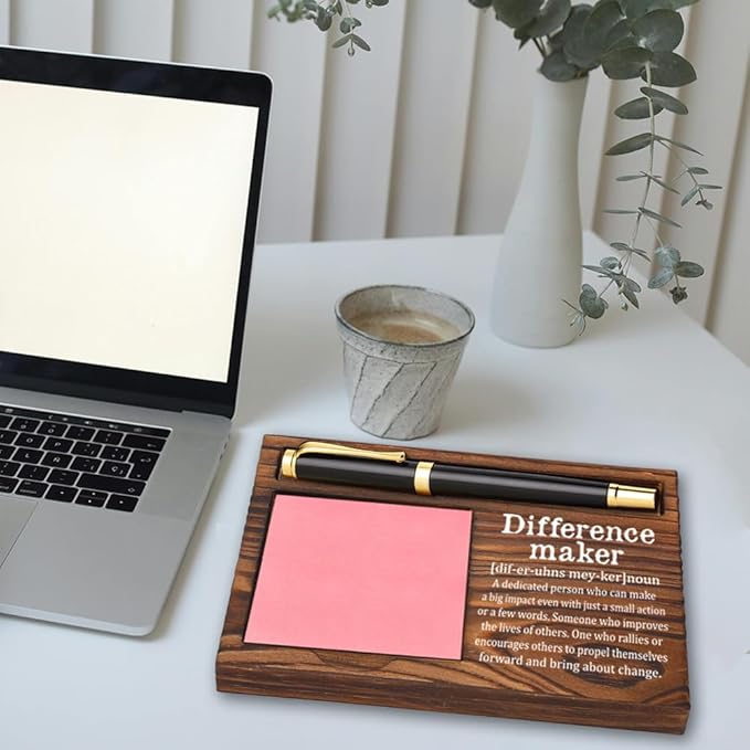 Thank You Appreciation Gifts for Leader Boss Best Mom Mentor Teacher Coworker, Inspirational Quote for Desk Self-Stick Note Pad Holders YB355