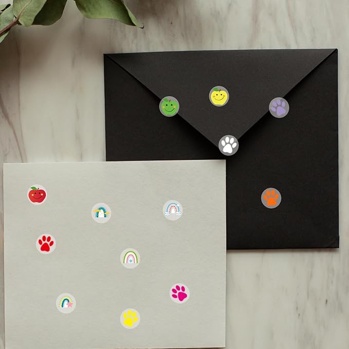 0.5 Inch Multicolor Paw Print Stickers,Self Adhesive for Scrapbooking/Kid DIY Arts Crafts/Reward Stickers Teachers Stickers