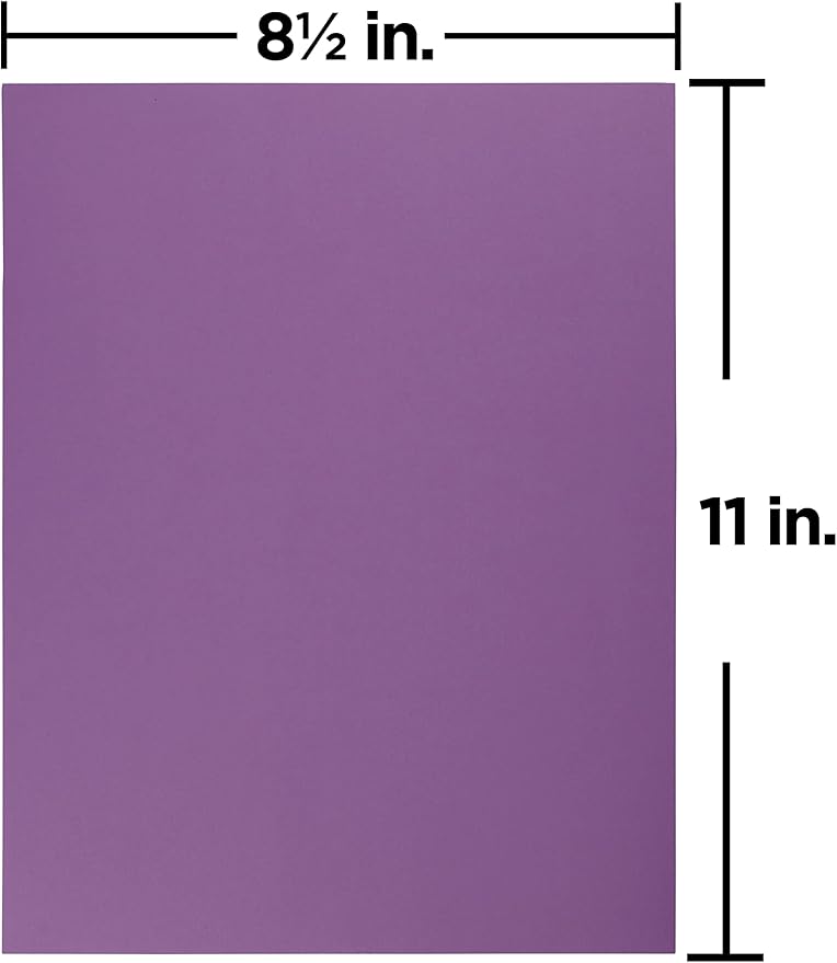 JAM PAPER Colored 24lb Paper - 90 gsm - 8.5 x 11 - Violet Recycled - 50 Sheets/Pack