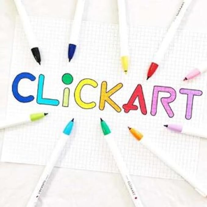 Zebra Pen ClickArt Retractable Marker Pen, Fine Point, 0.6mm, Assorted Tie-Dye Colors, 6-Pack, Model Number: 69106