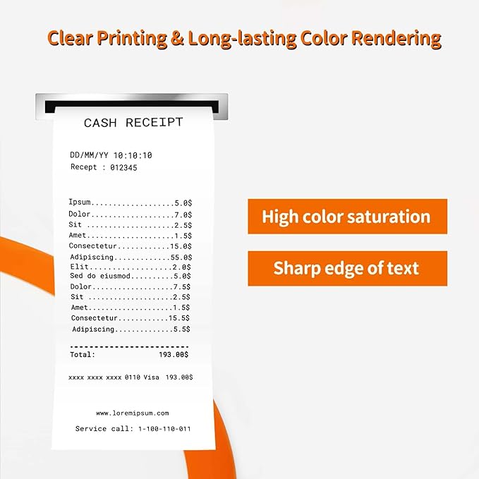(100 Rolls) 2 1/4 x 50 Thermal Paper Receipt Rolls Premium Quality Paper fits all Credit Card Terminals BPA Free