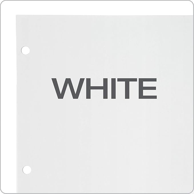 Oxford Blank Write On Binder Dividers, 1/5 Cut Tabs, 3 Hole Punch Dividers in 5 Tab Sets, 100 Dividers, 20 Sets, White (89981)
