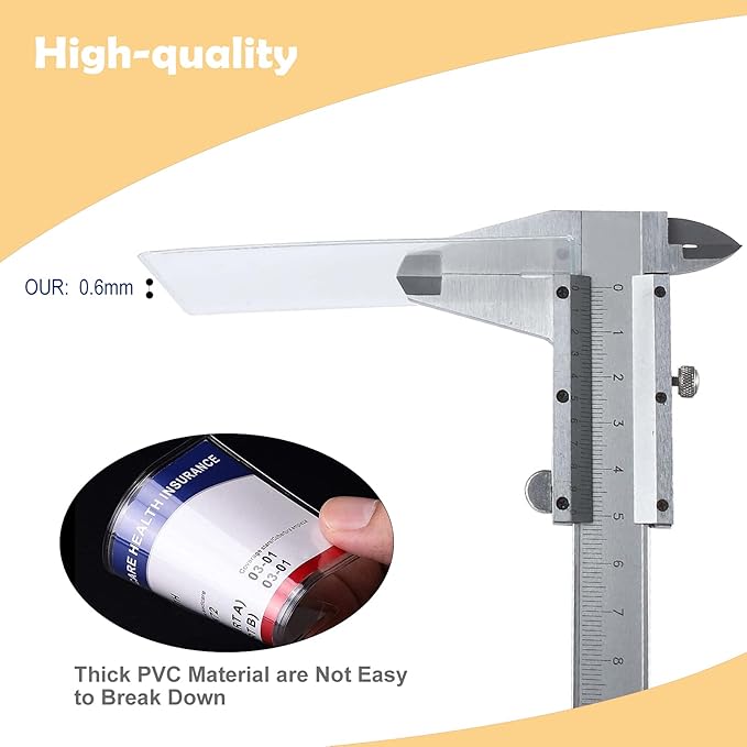10 Pack New Medicare Card Holder Protector Sleeves,12Mil Clear PVC Waterproof Medical/Credit Card, Business/Social Security Card Protector