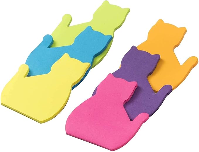 180 Sheets Cat Sticky Notes Set, Cat Lover Gifts for Women, Cute Office Supplies - Desk Accessories for Work, School, Office