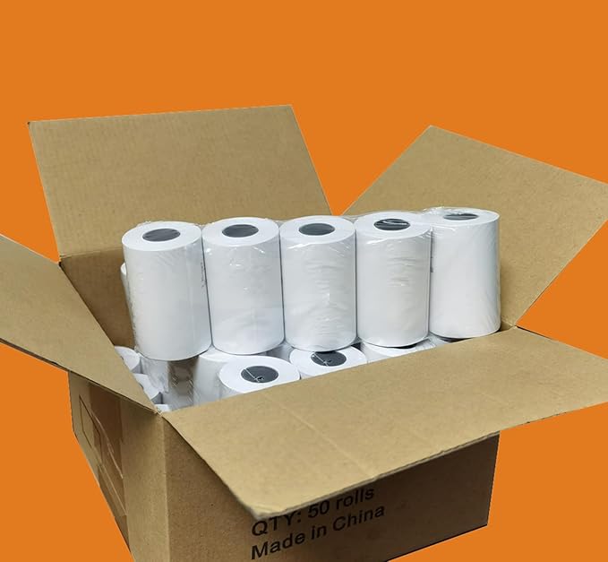 (100 Rolls) 2 1/4 x 50 Thermal Paper Receipt Rolls Premium Quality Paper fits all Credit Card Terminals BPA Free