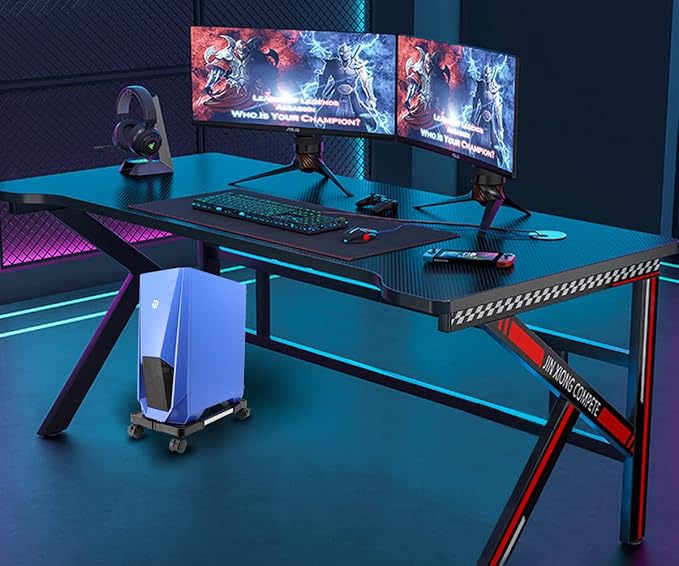 YOSE Computer Tower Stand, Adjustable Mobile CPU Stand with Rolling Caster Wheels, Premium PC Tower Stand Holder for Floor Carpet Gaming PC Case(Upgraded Version)