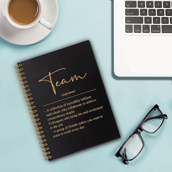 Team Definition 160 Blank Pages Spiral Notebook, Team Notebooks for Employees, Team Gifts for Staff, Teamwork Gifts for Coworkers, Team Member Gifts for Colleagues, Employee Appreciation Gifts