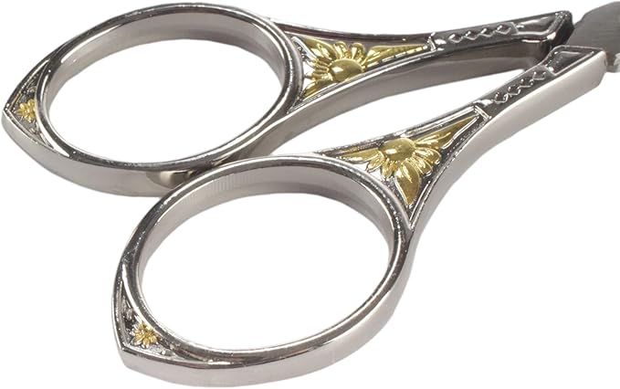 JubileeYarn Sun Motif Embroidery Craft Scissors - Silver - 10 Scissors
