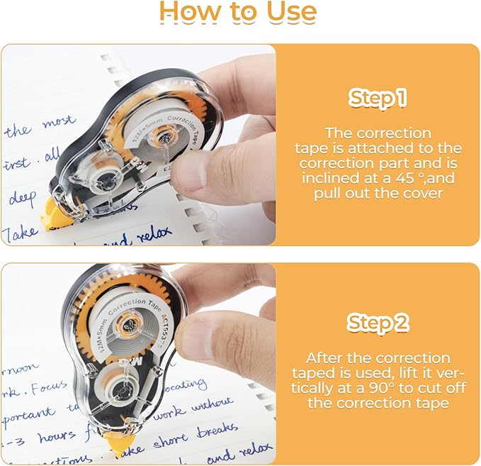 M&G 12 Pack Correction Tape,39.3 Feet Correction Tape, Easy to Use Applicator for Instant Corrections, Study Supplies and Office Products, Total 472FT/144M