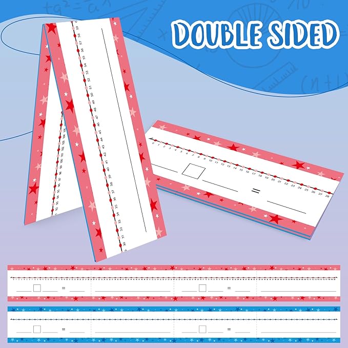 0-120 Dry Erase Number Line Board Double Sided Writable and Erasable Card Featuring 0-120 Number Line On One Side and Blank Line On The Other for Kids Students Math Manipulatives (4.72” x3.74ft)