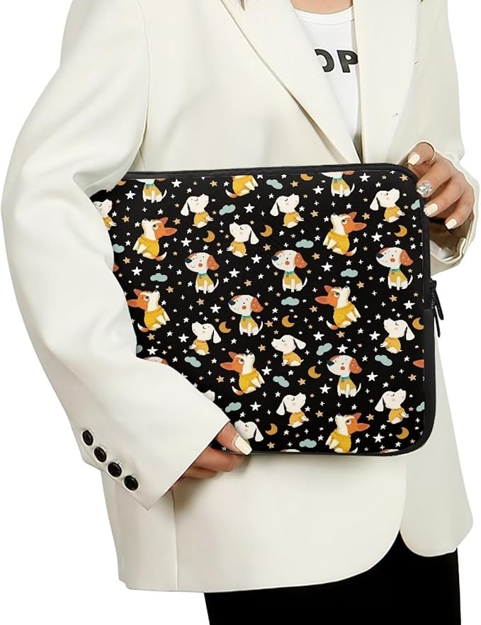 Corgi Dog Printed Computer Bags for Laptops, Water Resistant 13 Inch Laptop Bag Laptop Briefcase Travel Case for Women Men Teens, Compatible with Most Laptops