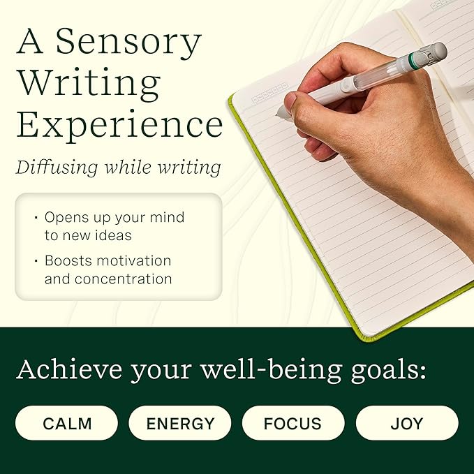 Lifelines Pen Diffuser Set, 2-Pack (in Bloom) - 1mm Black Ballpoint Pens with Scented Essential Oil Diffuser - Aromatherapy & Sensory Immersion Diffuse Aroma As You Write