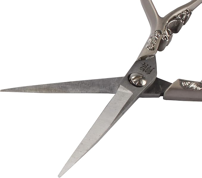 JubileeYarn Scrollwork Embroidery Craft Scissors - Brushed Nickel - 1 Scissor