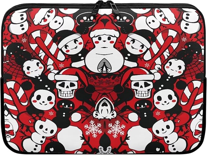 Christmas Snowman Printed Computer Bags for Laptops, Water Resistant 12 Inch Laptop Bag Laptop Briefcase Travel Case for Women Men Teens, Compatible with Most Laptops