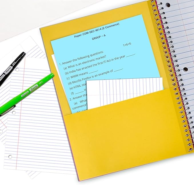 1 Subject Spiral Notebook, 12 Pack, Wide Ruled, Water Resistant Cover, Thick 140 Pages/Book (70 Sheets), 8 x 10-1/2, 3 Hole, Assorted Colors, Bulk School & Office