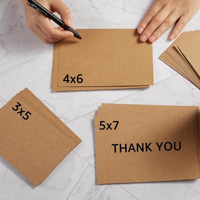 50 Sheets Blank Cardstock Paper 250 GSM Thick Heavy Cards Stock for DIY Art Projects, Card Making, Postcards, Greeting Cards, Birthday Party, Wedding Invitation (Brown, 4x6 inches)