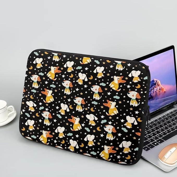 Corgi Dog Printed Computer Bags for Laptops, Water Resistant 13 Inch Laptop Bag Laptop Briefcase Travel Case for Women Men Teens, Compatible with Most Laptops