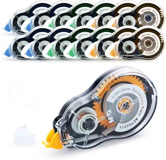M&G 12 Pack Correction Tape,39.3 Feet Correction Tape, Easy to Use Applicator for Instant Corrections, Study Supplies and Office Products, Total 472FT/144M