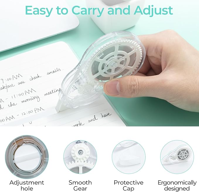 M&G 5 pack Correction Tape,131.2 Feet correction tape, Total 656FT/200M, Easy to Use Applicator for Instant Corrections, Study Supplies and Office Products