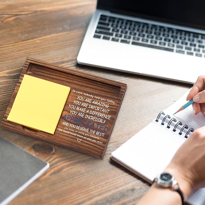 You are Incredibly Appreciated Gifts Desk Self-Stick Note Pad Holders, Appreciation Thank You Gift for Staff Friends Team Healthcare Worker Coworker, Sticky Notes Holder for Desk TZP02