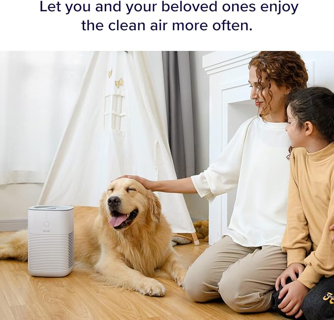 LEVOIT Air Purifier for Home Bedroom, Fresheners Filter Small Room Cleaner with Fragrance Sponge for Smoke, Allergies, Pet Dander, Odor, Dust Remover, Office, Desktop, Table Top, 1 Pack, White