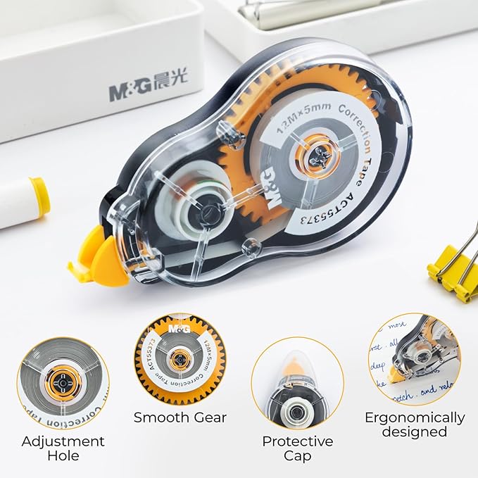 M&G 12 Pack Correction Tape,39.3 Feet Correction Tape, Easy to Use Applicator for Instant Corrections, Study Supplies and Office Products, Total 472FT/144M
