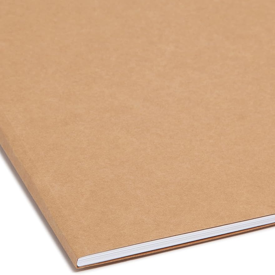 Smead Fastener File Folder, 2 Fasteners, Reinforced Straight-Cut Tab, Letter Size, Kraft, 50 per Box (14813), Brown
