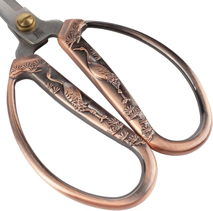 JubileeYarn Crane Motif Small Embroidery Craft Scissors - Copper - 10 Scissors