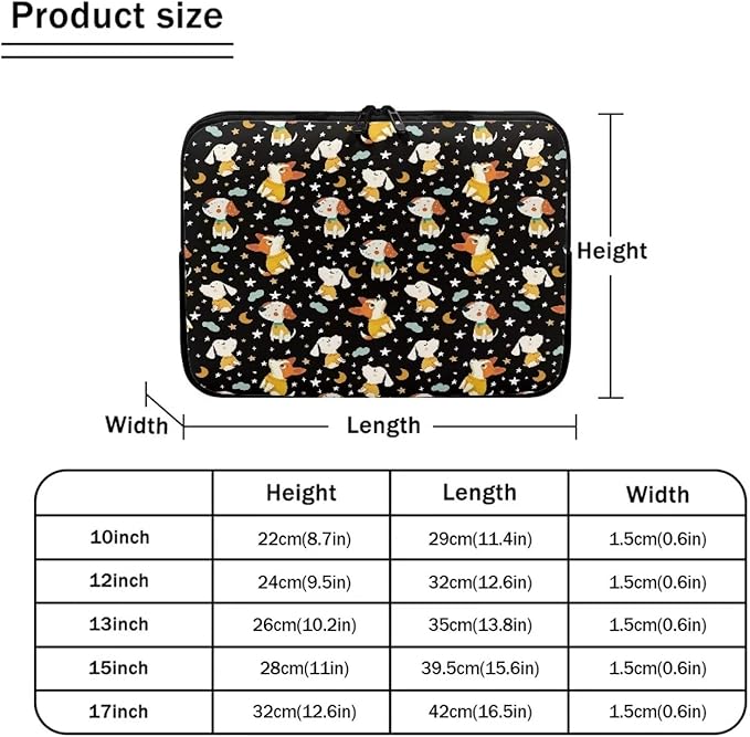 Corgi Dog Printed Computer Bags for Laptops, Water Resistant 13 Inch Laptop Bag Laptop Briefcase Travel Case for Women Men Teens, Compatible with Most Laptops