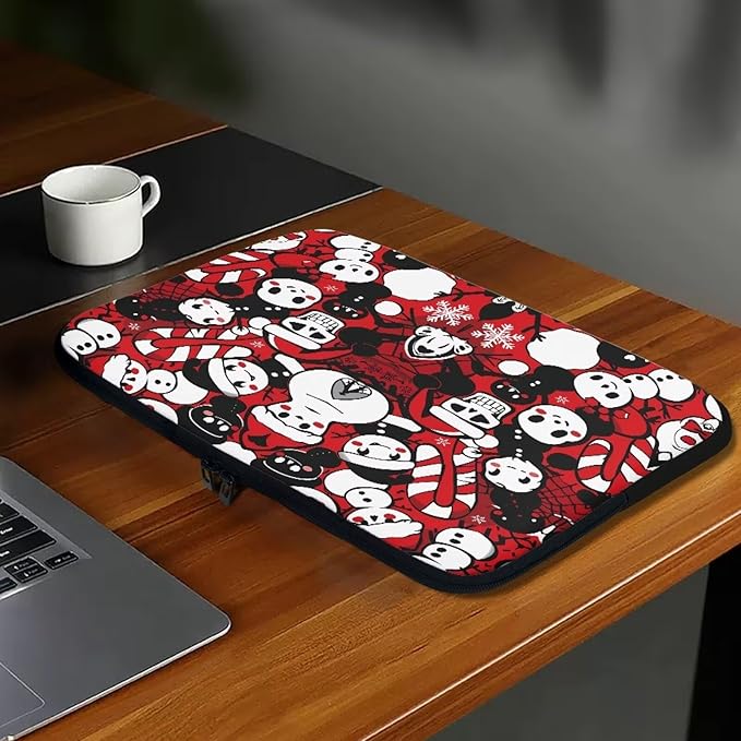 Christmas Snowman Printed Computer Bags for Laptops, Water Resistant 12 Inch Laptop Bag Laptop Briefcase Travel Case for Women Men Teens, Compatible with Most Laptops