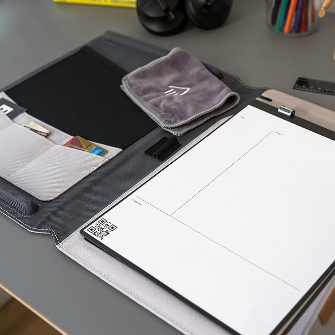 Rocketbook Capsule Cover for Orbit Executive - 100% Recyclable Cover with Pen Holder, Magnetic Clasp & Inner Storage - Gray