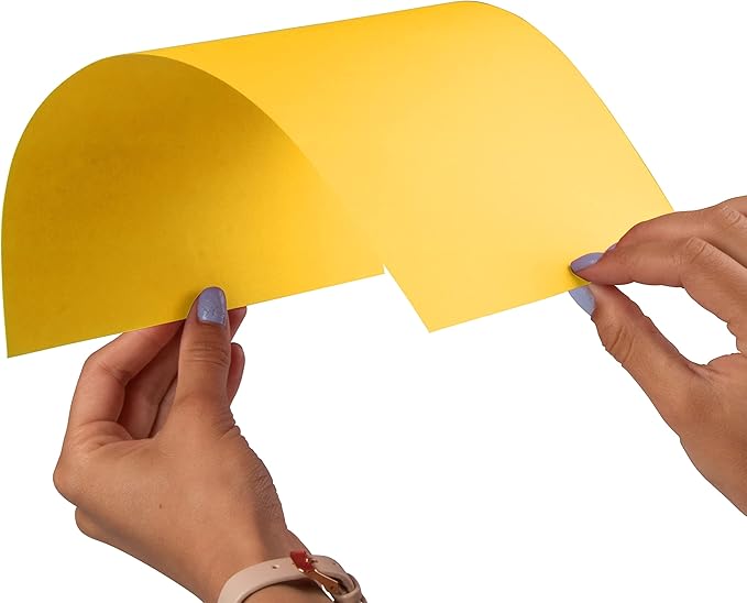 JAM PAPER Colored 24lb Paper - 90 gsm - 8.5 x 11 - Yellow Recycled - 100 Sheets/Pack