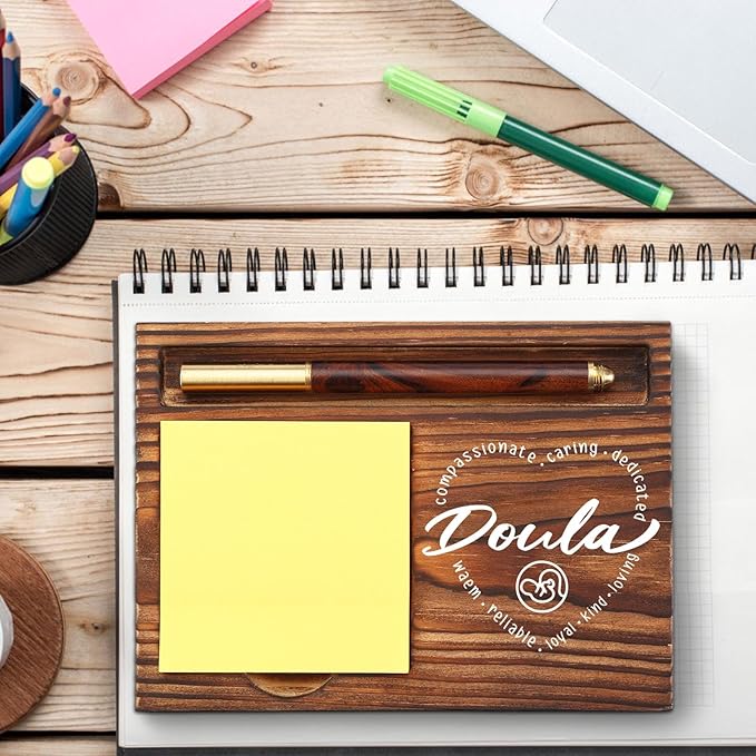 Doula Sticky Note Holder, Thank You Gifts for Pregnancy Support Childbirth Helper, Birth Worker Delivery Doula Appreciation Gifts, Nurse Week Gifts Desk Self-Stick Note Pad Holders TZP40