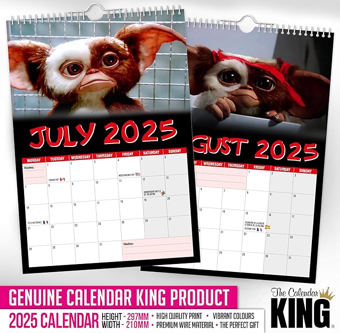// Gizmo - 2025 Wall Calendar (Full Colour, A4 Size)