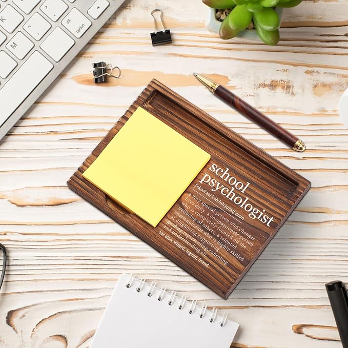 School Psychologist Gifts, School Counselor Appreciation Gifts Thank You Gifts for School Psych Behavior Therapist, Positivity Gifts Desk Self-Stick Note Pad Holders TZP03