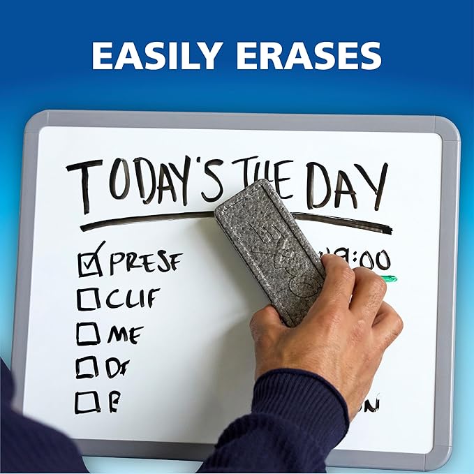 EXPO Dry Erase Markers Kit, Chisel Tip, Assorted Colors, Eraser, Spray Cleaner, 6 Count