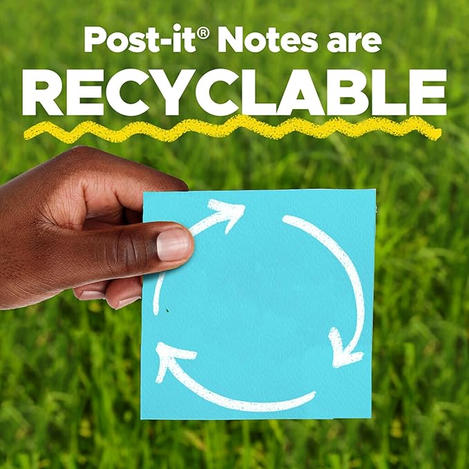 Post-it Notes, 3 in x 3 in., 3 Sticky Notes Pads, 50 Sheets per Pad, Poptimistic Collection, School Supplies and Office Products, The Original Post-it Note