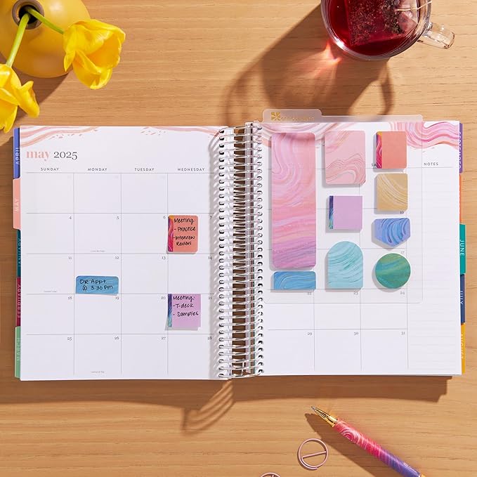 Erin Condren Universal Snap-in Stylized Sticky Notes - Evolve | 9 Pads, 20 Sheets Each, 180 Sticky Notes Total