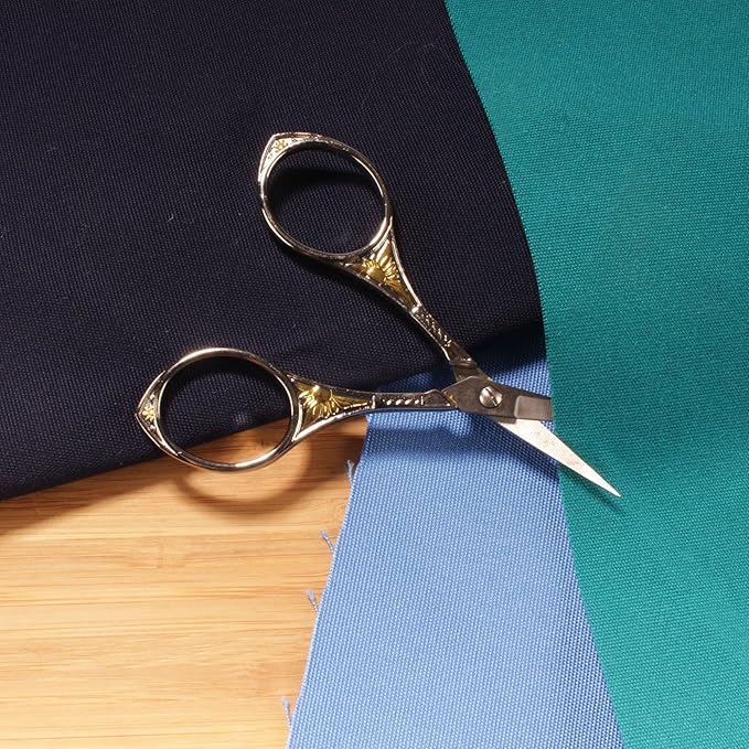 JubileeYarn Sun Motif Embroidery Craft Scissors - Silver - 10 Scissors
