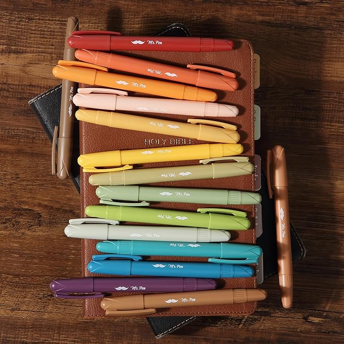 Mr. Pen- Gel Highlighter, 16 Pack, Assorted Colors, Bible Highlighters No Bleed, No Bleed Highlighters, Bible Highlighter, Bible Markers, Gel Highlighters for Bibles, Highlighter