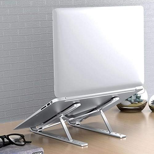 BoxWave Stand and Mount Compatible with Dell Precision 5540 - Compact QuickSwitch Laptop Stand, Portable, Multi Angle Viewing Stand - Metallic Silver