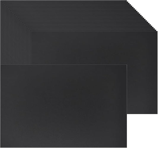 Baisunt 50 Pack 2x3.5 Black Cardstock Paper Blank Thick Heavyweight 92lb Card Stock Index Cards Note Card for Organization, Office, School