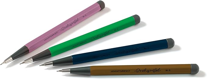 LEUCHTTURM1917 Spice Brown 372224 Pencil with Twist Mechanism Aluminium Steel Design Award-winning No. 2