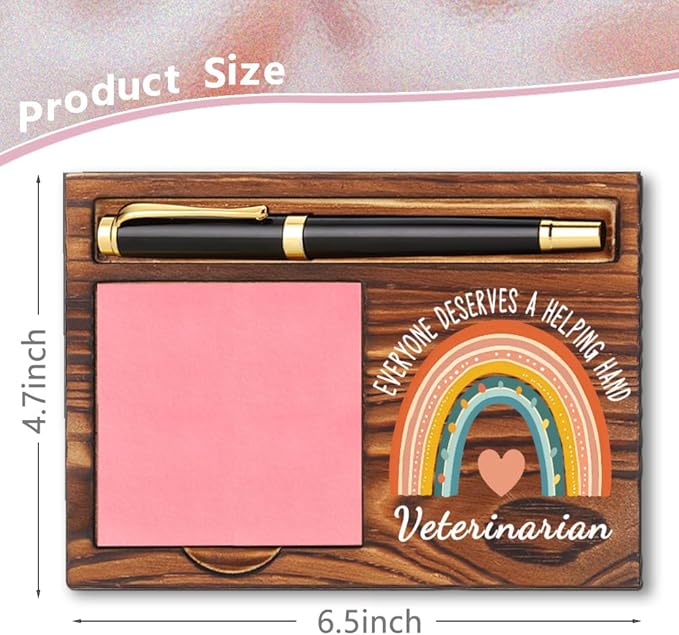 Veterinarian Sticky Note Holder, Veterinarian Appreciation Gifts, Thank You Gifts for Veterinarian, Veterinarian Gifts, Veterinarian Office Decor Self-Stick Note Pad Holders YB385