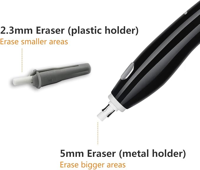 Electric Eraser for Artists, AFMAT Rechargeable Electric Eraser Kit,140 Refills for Drafting, Electric Pencil Eraser - Battery Operated for Drawing Pencils, Crafts, Arts