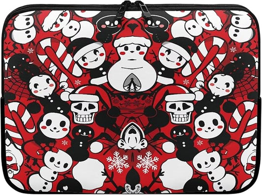 Christmas Snowman Printed Computer Bags for Laptops, Water Resistant 12 Inch Laptop Bag Laptop Briefcase Travel Case for Women Men Teens, Compatible with Most Laptops